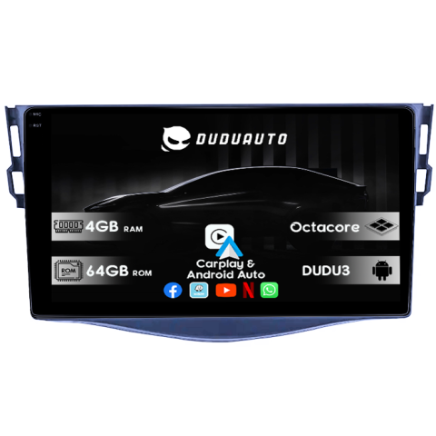 RAV4 2005-2013 - Navigatie dedicata Toyota RAV4 2005-2013, DUDU3, 4GB RAM 64GB ROM, Octacore, Platforma 8581, Android, Display QLED 9", DSP, Carplay&AndroidAuto