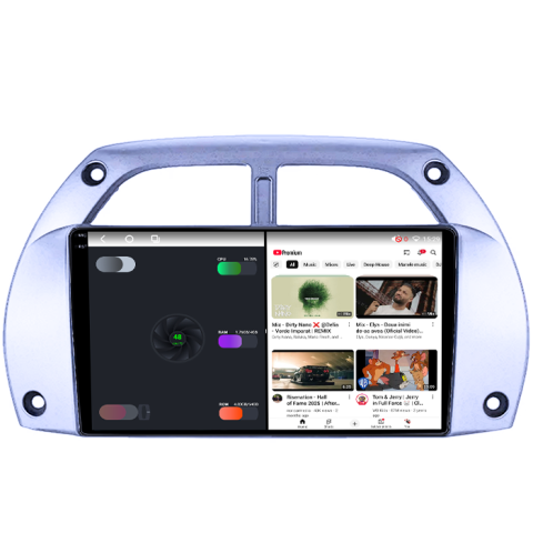 Navigatie dedicata Toyota RAV4 2001-2006, 4GB RAM 32GB ROM, Octacore, Android 14, Display QLED 1K 9", DSP, Carplay&Android Auto, SIM 4G, Bluetooth, Ventilator Activ [2]