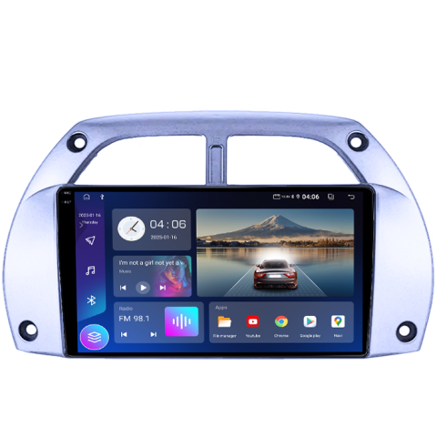 RAV4 2001-2006 - Navigatie dedicata Toyota RAV4 2001-2006, 4GB RAM 64GB ROM, Procesor Qualcomm Octacore, Android 14, Rezolutie 2K, Display QLED 9", DSP, Carplay&Android Auto, SIM 4G