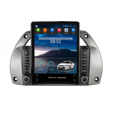 RAV4 2001-2006 - Navigatie dedicata Toyota RAV4 2001-2006,Tesla Style, ANDROID 13,Carplay&Android Auto, 10 inch , 8+128GB, Internet, Aplicatii, Waze, GPS