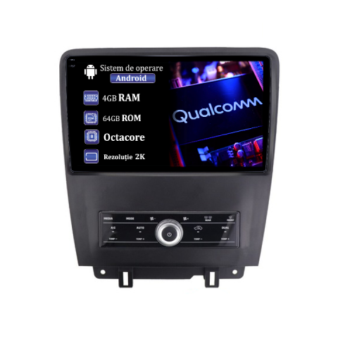 Navigatii Dedicate - Navigatie dedicata Ford Mustang 2009-2014, 4GB RAM 64GB ROM, Procesor Qualcomm Octacore, Android 14, Rezolutie 2K, Display QLED 10", DSP, Carplay&Android Auto, SIM 4G