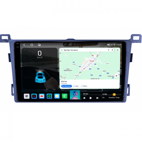 Navigatie dedicata Toyota RAV4 2013-2018, 4GB RAM 64GB ROM, Octacore, Android 14, Display QLED 1K 9", Carplay&Android Auto, SIM 4G, Ventilator Activ [1]
