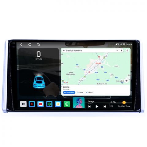 Navigatie dedicata Toyota RAV4 2018-2020, 4GB RAM 64GB ROM, Octacore, Android 14, Display QLED 1K 10", Carplay&Android Auto, SIM 4G, Ventilator Activ [1]