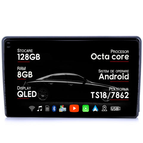 Camry 1997-2002 - Navigatie dedicata Toyota Camry 1997-2002, 8GB RAM 128GB ROM, Octacore, Platforma TS18, Android 14, Display QLED 9", Suporta camera 360", DSP, Carplay&Android