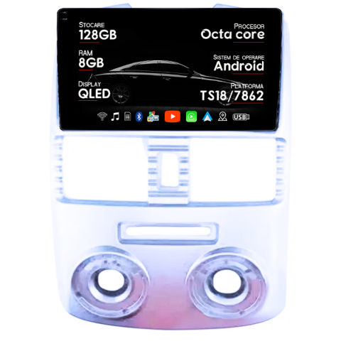 Navigatii Dedicate - Navigatie dedicata Toyota Rush 2006-2016, 8GB RAM 128GB ROM, Octacore, Platforma TS18, Android 14, Display QLED 9", Suporta camera 360", DSP, Carplay&Android Auto, SIM 4G, Ventilator Activ