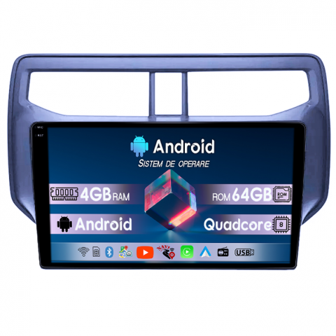 Toyota - Navigatie dedicata Toyota Rush 2018-2019, 4GB RAM 64GB ROM, Quad Core, Display 9" QLED 1K, Carplay, Android 14, Bluetooth, Magazin Play, Suport Camere AHD
