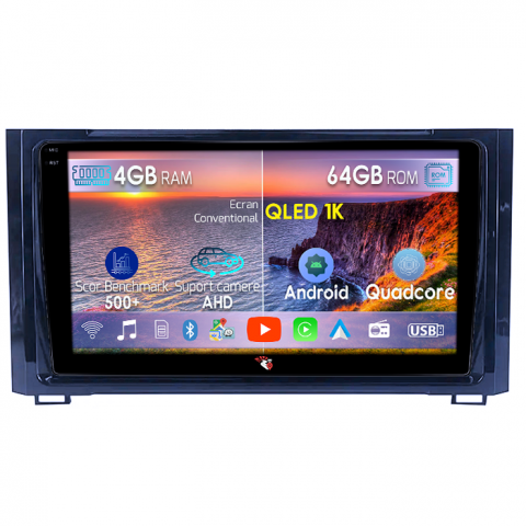 Sequoia 2014-2018 - Navigatie dedicata Toyota Sequoia 2014-2018, 4GB RAM 64GB ROM, Octacore, Android 14, Display QLED 1K 9", Carplay&Android Auto, SIM 4G, Ventilator Activ