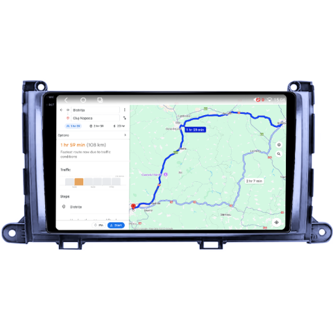 Navigatie dedicata Toyota Sienna 2009-2014, 4GB RAM 64GB ROM, Procesor Qualcomm Octacore, Android 14, Rezolutie 2K, Display QLED 9", DSP, Carplay&Android Auto, SIM 4G [4]