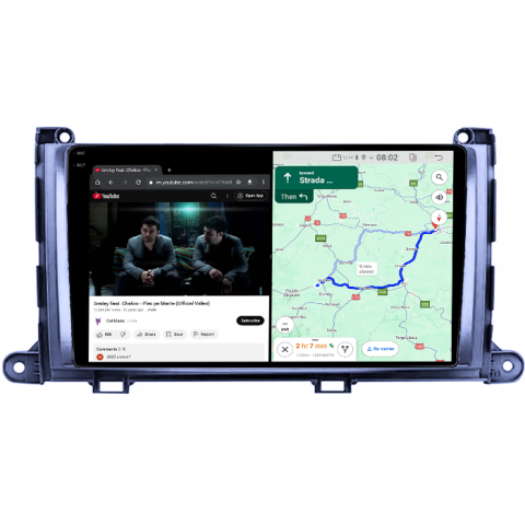 Navigatie dedicata Toyota Sienna 2009-2014, 4GB RAM 64GB ROM, Quad Core, Display 9" QLED 1K, Carplay, Android 14, Bluetooth, Magazin Play, Suport Camere AHD [3]