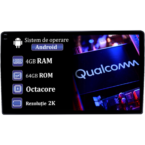 Sienna 3 2014-2020 - Navigatie dedicata Toyota Sienna 3 2014-2020, 4GB RAM 64GB ROM, Procesor Qualcomm Octacore, Android 14, Rezolutie 2K, Display QLED 9", DSP, Carplay&Android Auto, SIM 4G