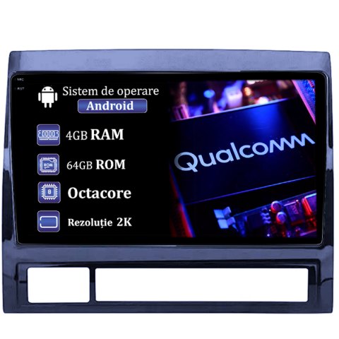 Navigatii Dedicate - Navigatie dedicata Toyota Tacoma Hilux 2005-2013, 4GB RAM 64GB ROM, Procesor Qualcomm Octacore, Android 14, Rezolutie 2K, Display QLED 9", DSP, Carplay&Android Auto, SIM 4G