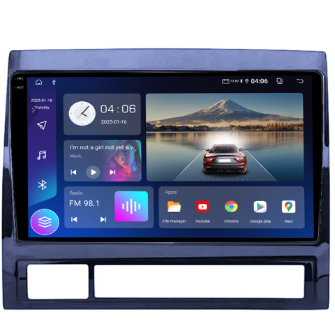 Tacoma Hilux 2005-2013 - Navigatie dedicata Toyota Tacoma Hilux 2005-2013, 4GB RAM 64GB ROM, Procesor Qualcomm Octacore, Android 14, Rezolutie 2K, Display QLED 9", DSP, Carplay&Android Auto, SIM 4G