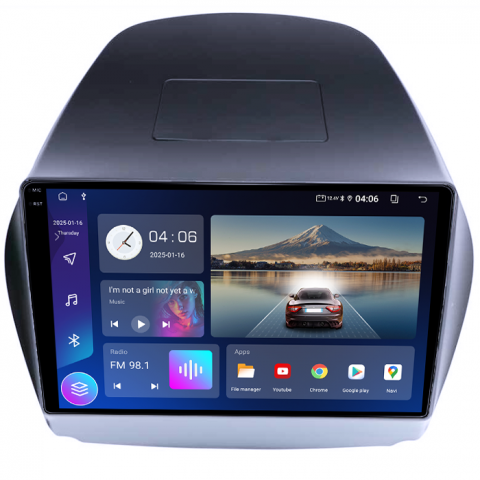 Navigatie dedicata Toyota Tucson IX35 2010, 4GB RAM 64GB ROM, Quad Core, Display 9" QLED 1K, Carplay, Android 14, Bluetooth, Magazin Play, Suport Camere AHD [1]