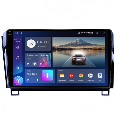 Tundra 2007-2013 - Navigatie dedicata Toyota Tundra 2007-2013, 4GB RAM 64GB ROM, Octacore, Android 14, Display QLED 1K 9", Carplay&Android Auto, SIM 4G, Ventilator Activ