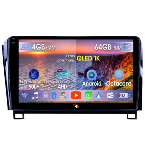 Tundra 2007-2018 - Navigatie dedicata Toyota Tundra 2007-2013, 4GB RAM 64GB ROM, Octacore, Android 14, Display QLED  9", Carplay&Android Auto, SIM 4G, Ventilator Activ