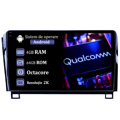 Navigatii Dedicate - Navigatie dedicata Toyota Tundra 2007-2013, 4GB RAM 64GB ROM, Procesor Qualcomm Octacore, Android 14, Rezolutie 2K, Display QLED 9", DSP, Carplay&Android Auto, SIM 4G