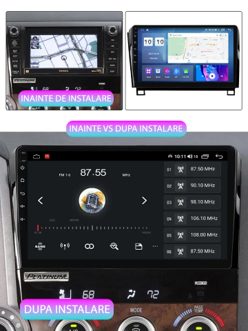 Navigatie dedicata Toyota Tundra 2007-2013, 8GB RAM 128GB ROM, Octacore, Platforma TS18, Android 13, Display QLED 9”, Suporta camera 360º, DSP, Carplay&Android Auto, SIM 4G, Ventilator Activ [2]