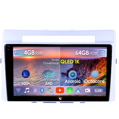 Verso 2004-2009 - Navigatie dedicata Toyota Verso 2004-2009, 4GB RAM 64GB ROM, Octacore, Android 14, Display QLED  9", Carplay&Android Auto, SIM 4G, Ventilator Activ