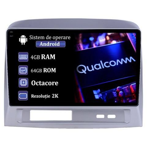 Toyota - Navigatie dedicata Toyota Vios 2004-2007, 4GB RAM 64GB ROM, Procesor Qualcomm Octacore, Android 14, Rezolutie 2K, Display QLED 9", DSP, Carplay&Android Auto, SIM