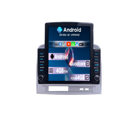 Toyota - Navigatie dedicata Toyota Vios 2004-2007 Tesla Style, 4GB RAM 64GB ROM, Procesor Quadcore, Android 14, Display QLED 9.7", DSP, Carplay&Android Auto