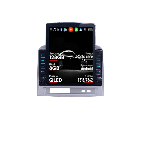 Toyota - Navigatie dedicata Toyota Vios 2004-2007 Tesla Style, ANDROID 13, 9.7 inch , 8+128GB, Internet, Aplicatii, Waze, GPS