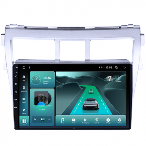 Navigatie dedicata Toyota Vios 2007-2012, 8GB RAM 128GB ROM, Octacore, Platforma TS18, Android 13, Display QLED 9”, Suporta camera 360º, DSP, Carplay&Android Auto, SIM 4G, Ventilator Activ [1]