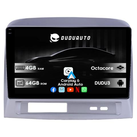 Navigatii Dedicate - Navigatie dedicata Toyota Vios 2004-2007, DUDU3, 4GB RAM 64GB ROM, Octacore, Platforma 8581, Android, Display QLED 9", DSP, Carplay&AndroidAuto