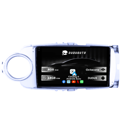 Yaris 2012-2017 - Navigatie dedicata Toyota Yaris 2012-2017, DUDU3, 4GB RAM 64GB ROM, Octacore, Platforma 8581, Android, Display QLED 9", DSP, Carplay&AndroidAuto
