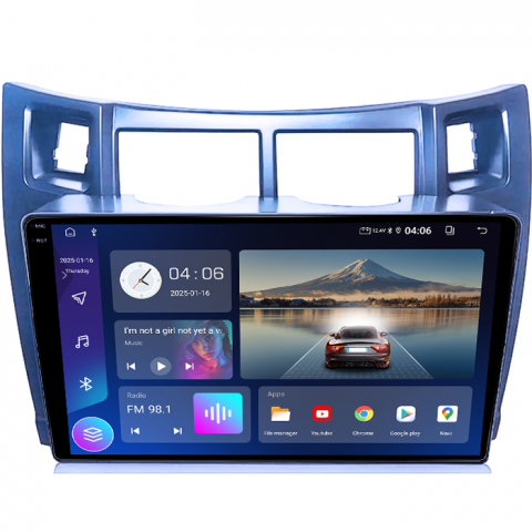 Navigatie dedicata Toyota Yaris 2005-2012, 4GB RAM 64GB ROM, Quad Core, Display 9" QLED 1K, Carplay, Android 14, Bluetooth, Magazin Play, Suport Camere AHD [2]