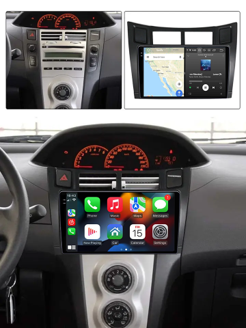 Navigatie dedicata Toyota Yaris 2005-2012, 8GB RAM 128GB ROM, Octacore, Platforma TS18, Android 14, Display QLED 9", Suporta camera 360", DSP, Carplay&Android Auto, SIM 4G, Ventilator Activ [4]