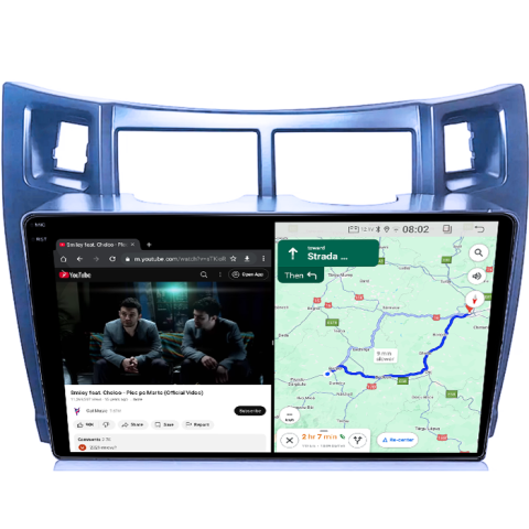 Navigatie dedicata Toyota Yaris 2005 - 2012, 8GB RAM 128GB ROM, Octacore, Platforma TS18, Android 14, Display QLED 9", Suporta camera 360", DSP, Carplay&Android Auto, SIM 4G, Ventilator Activ [3]