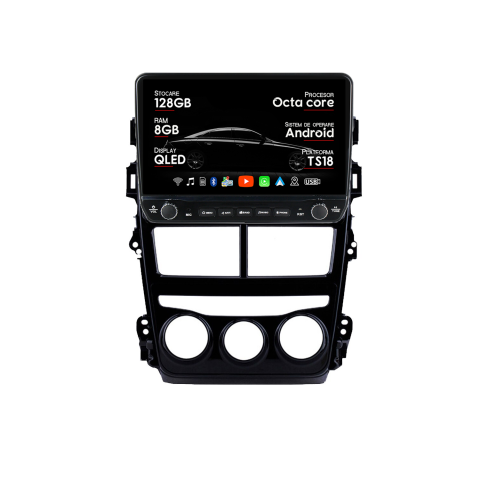 Yaris 2017-2019 - Navigatie dedicata Toyota Yaris 2017-2019 AC Tesla Cu Butoane Rotative Model 2024, ANDROID 13, 10 inch , 8+128GB, Internet, Aplicatii, Waze, GPS