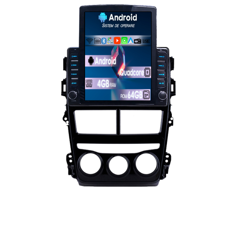 Toyota - Navigatie dedicata Toyota Yaris 2017-2019 AC Tesla Style, 4GB RAM 64GB ROM, Procesor Quadcore, Android 14, Display QLED 9.7", DSP, Carplay&Android Auto