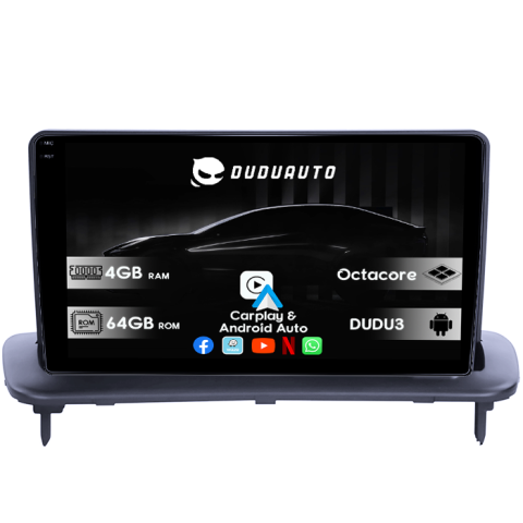 Navigatii Dedicate - Navigatie dedicata Volvo S40 C30 C70 2004-2013, DUDU3, 4GB RAM 64GB ROM, Octacore, Platforma 8581, Android, Display QLED 9", DSP, Carplay&AndroidAuto