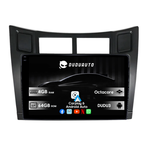 Yaris 2005-2012 - Navigatie dedicata Toyota Yaris/Vizi 2005-2012, DUDU3, 4GB RAM 64GB ROM, Octacore, Platforma 8581, Android, Display QLED 9", DSP, Carplay&AndroidAuto