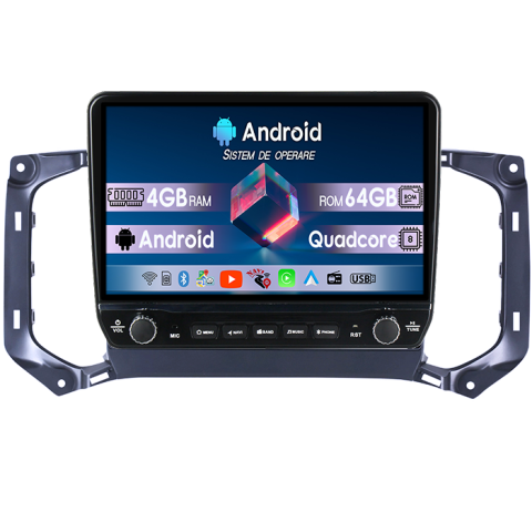 TrailBlazer 2017-2019 - Navigatie dedicata TrailBlazer 2017-2019 Tesla cu butoane rotative model 2024, 4GB RAM 64GB ROM, Procesor Quadcore, Android 14, Display QLED 10", DSP, Carplay&Android Auto