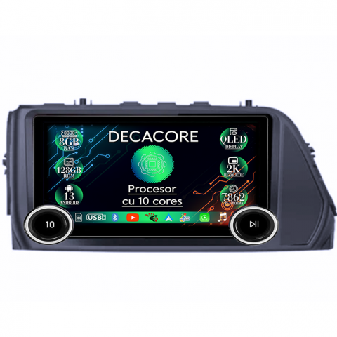 Verna 2017-2020 - Navigatie dedicata Verna 2017-2020 Diamond, 8GB RAM 128GB ROM, Decacore,Android 13, Display QLED 2K de 11.8”, Suporta camera 360º, Ventilator Activ, DSP, Carplay&Android Auto, SIM 4G