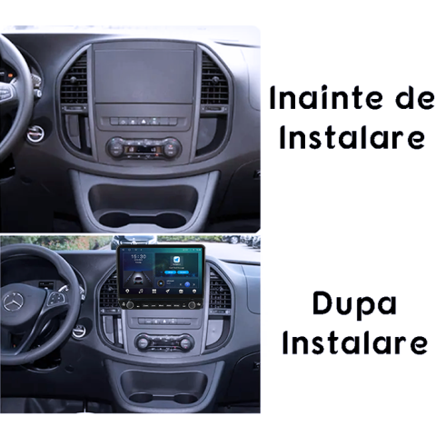 Navigatie dedicata VIto 2011-2015 Tesla cu butoane rotative model 2024, 4GB RAM 64GB ROM, Procesor Quadcore, Android 14, Display QLED 10", DSP, Carplay&Android Auto [4]