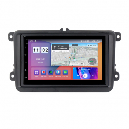2018 - Navigatie dedicata Volkswagen, 8GB RAM 128GB ROM, Octacore, Platforma TS18, Android 13, Display QLED 7”, Suporta camera 360º, DSP, Carplay&Android Auto, SIM 4G, Ventilator Activ