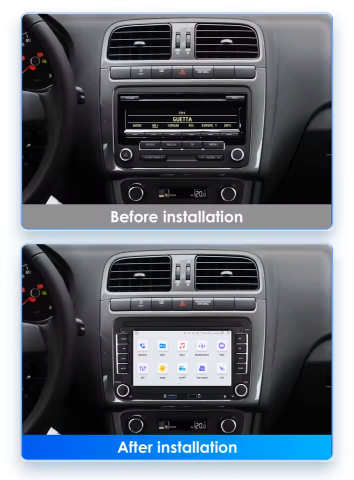 Navigatie dedicata Volkswagen, 4GB RAM 64GB ROM, Quadcore, Android 14, Display QLED 7", DSP, Carplay&Android Auto [2]