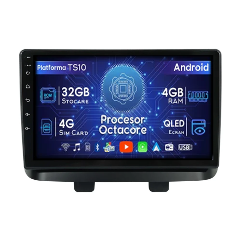 Doblo 2000-2010 - Navigatie dedicata Fiat Doblo 2000-2010, 4GB RAM 32GB ROM, Octacore, Android 14, Display QLED 1K 9", DSP, Carplay&Android Auto, SIM 4G, Bluetooth, Ventilator Activ
