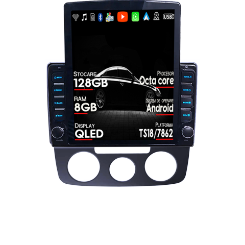 Bora 2008-2012 - Navigatie dedicata Volkswagen Bora 2008-2012 Tesla Style, Android, Carplay&Android Auto, 10 inch , 8+128GB, Internet, Aplicatii, Waze, GPS