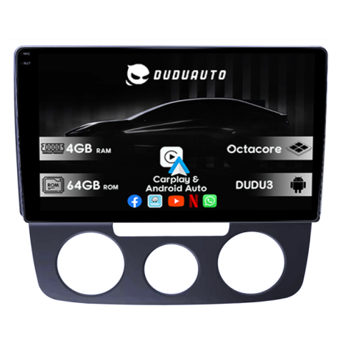 Bora 2008-2012 - Navigatie dedicata Volkswagen Bora 2008-2012 DUDU3, 4GB RAM 64GB ROM, Octacore, Platforma 8581, Android, Display QLED 9", DSP, Carplay&AndroidAuto