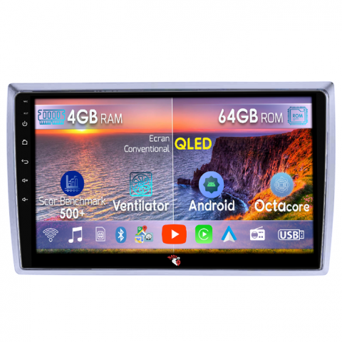 Beetle - Navigatie dedicata Volkswagen Beetle 2012-2018, 4GB RAM 64GB ROM, Octacore, Android 14, Display QLED 9", DSP, Carplay&Android Auto, SIM 4G, Ventilator Activ