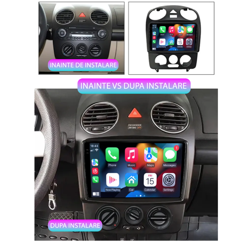 Navigatie dedicata Volkswagen Beetle, 4GB RAM 64GB ROM, Procesor Qualcomm Octacore, Android 14, Rezolutie 2K, Display QLED 9", DSP, Carplay&Android Auto, SIM 4G [5]