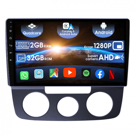 Volkswagen - (Resigilata) Navigatie dedicata Volkswagen Bora 2008-2012, 2GB RAM 32GB ROM, Quad Core, Display 10" IPS Full HD, Carplay, Android 14, Bluetooth, Magazin Play, Suport camere AHD