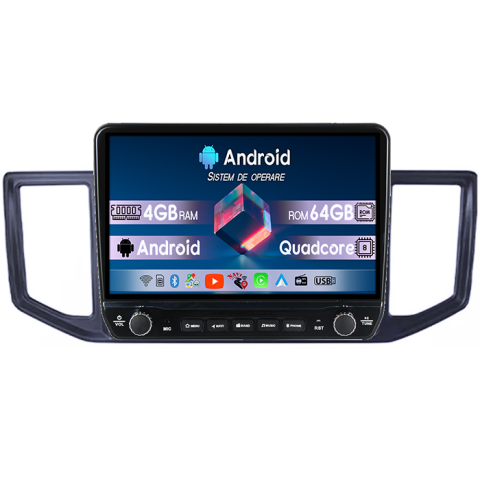 Navigatii Dedicate - Navigatie dedicata Volkswagen Crafter 2017-2021 Tesla cu butoane rotative model 2024, 4GB RAM 64GB ROM, Procesor Quadcore, Android 14, Display QLED 10", DSP, Carplay&Android Auto