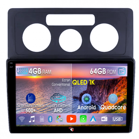 VW Caddy 3 2004-2014 - Navigatie dedicata Volkswagen Caddy 3 2004-2014, 4GB RAM 64GB ROM, Octacore, Android 14, Display QLED 1K 10", DSP, Carplay, Android Auto, Internet, Youtube, Waze, WIFI, Bluetooth