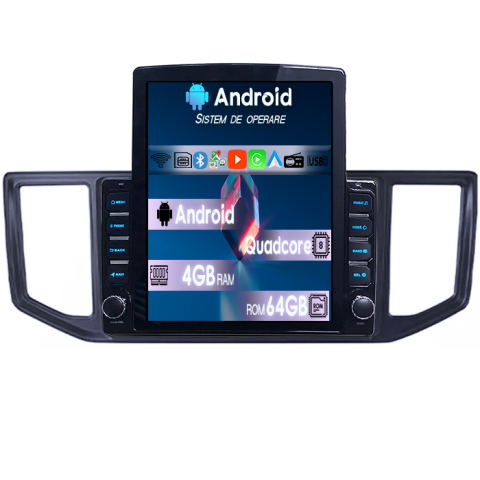 VW Crafter 2017-2021 - Navigatie dedicata Volkswagen Crafter 2017-2021 Tesla Style, 4GB RAM 64GB ROM, Procesor Quadcore, Android 14, Display QLED 10", DSP, Carplay&Android Auto           