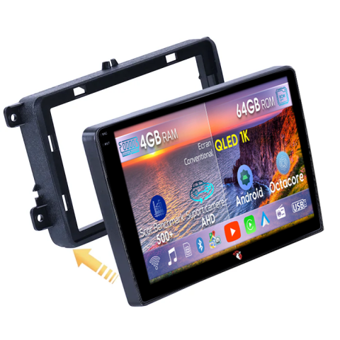 Navigatii Dedicate - Navigatie dedicata Volkswagen Golf 5 2004-2010, 4GB RAM 64GB ROM, Octacore, Android 14, Display QLED  10", DSP, Carplay, Android Auto, Internet, Youtube, Waze, WIFI, Blu